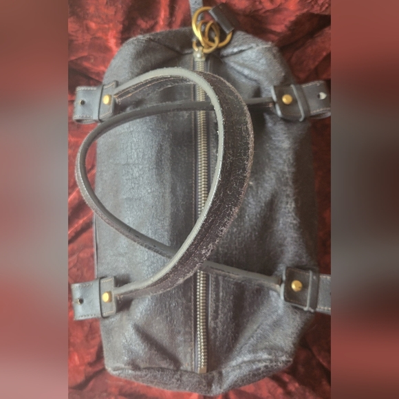 ☆RESERVRD☆ Vintage Chloe Eclipse Distressed Leather Boston Bag - Picture 7 of 16